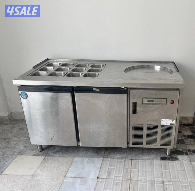 ROLLED ICECREAM TABLE WITH FRIDGE0