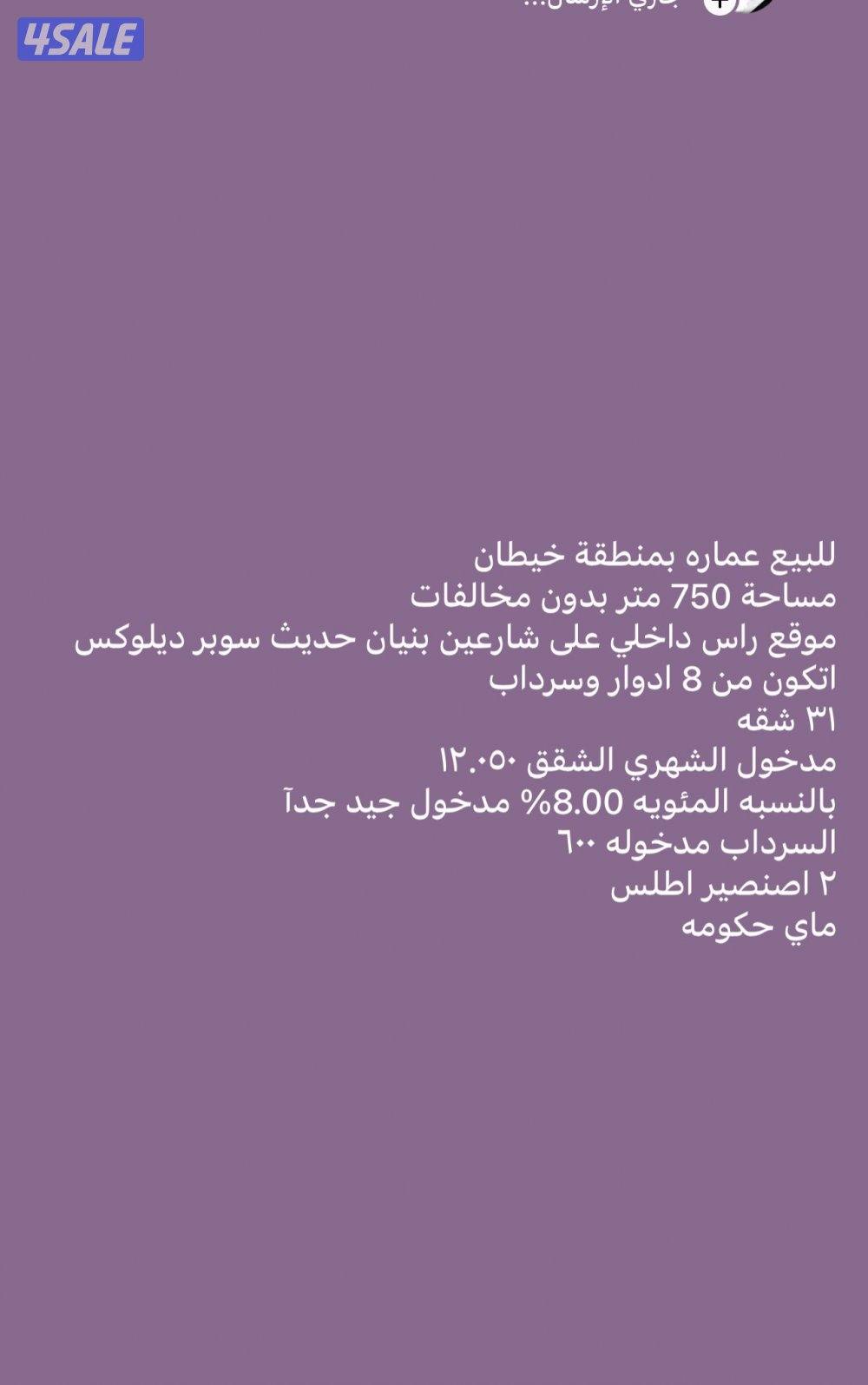 عماره في خيطان ق 7 موقع مميز2