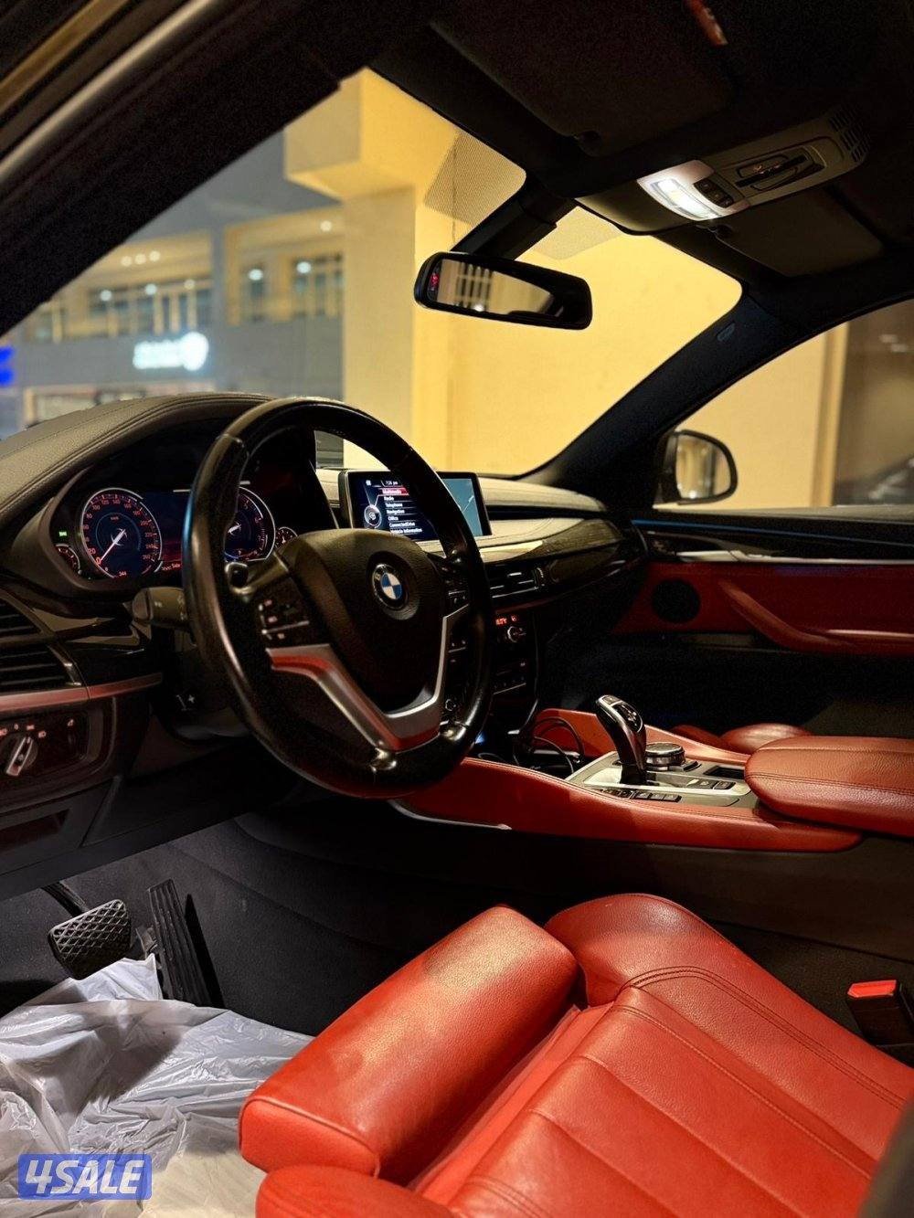 للبيع BMW X6 2016 صبغ الوكاله وبجياس الوكاله داخليه حمرا اعلي فئه5