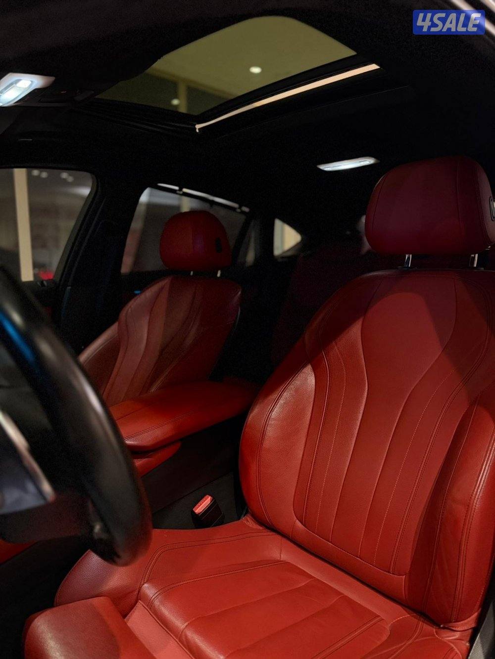 للبيع BMW X6 2016 صبغ الوكاله وبجياس الوكاله داخليه حمرا اعلي فئه6