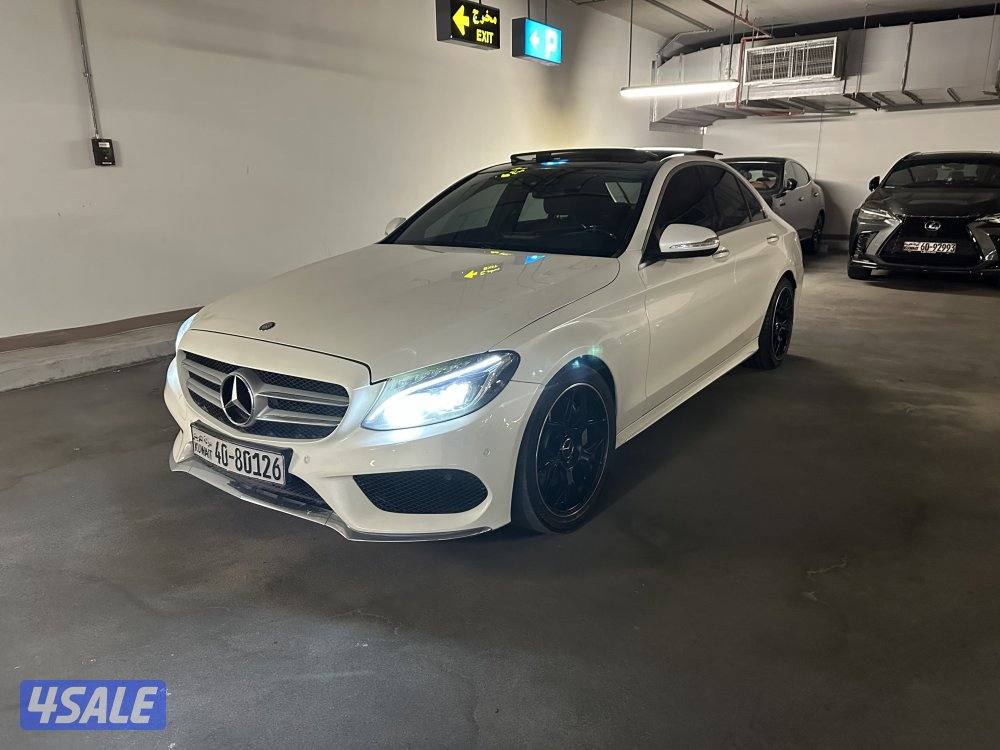 مرسيدس c250 صدفي من داخل احمر اعلى المواصفات4