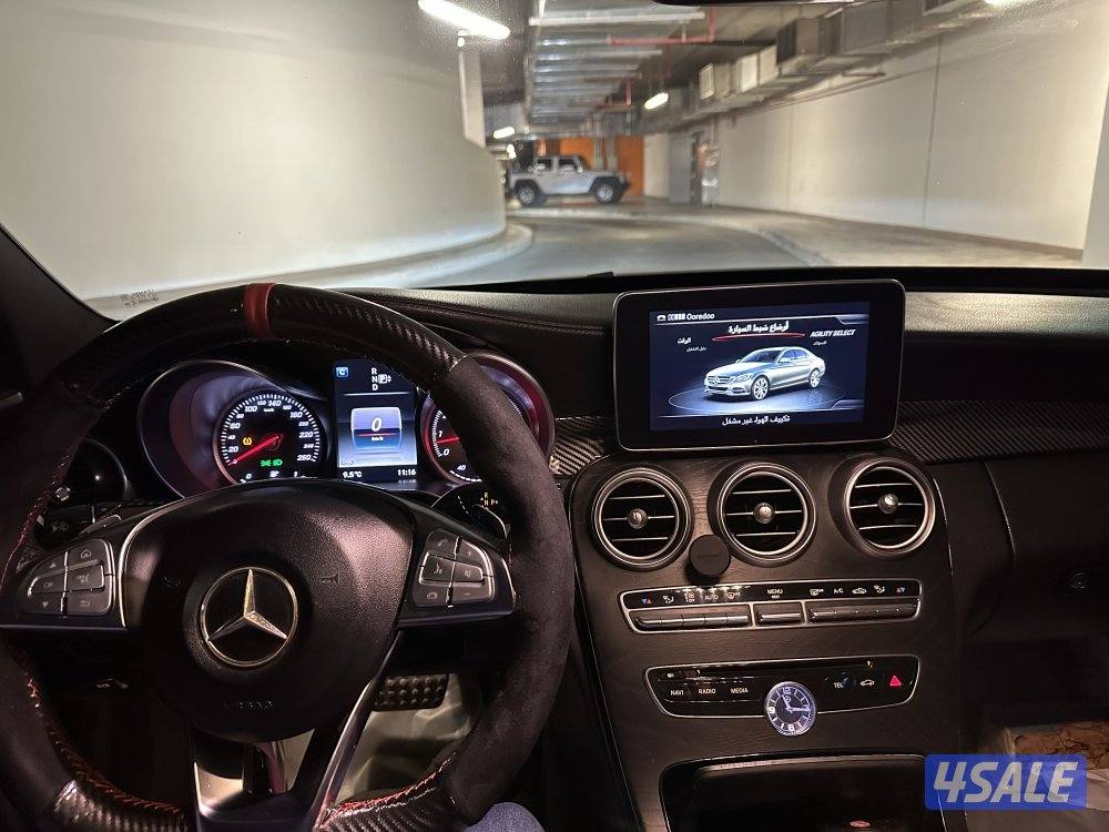 مرسيدس c250 صدفي من داخل احمر اعلى المواصفات8
