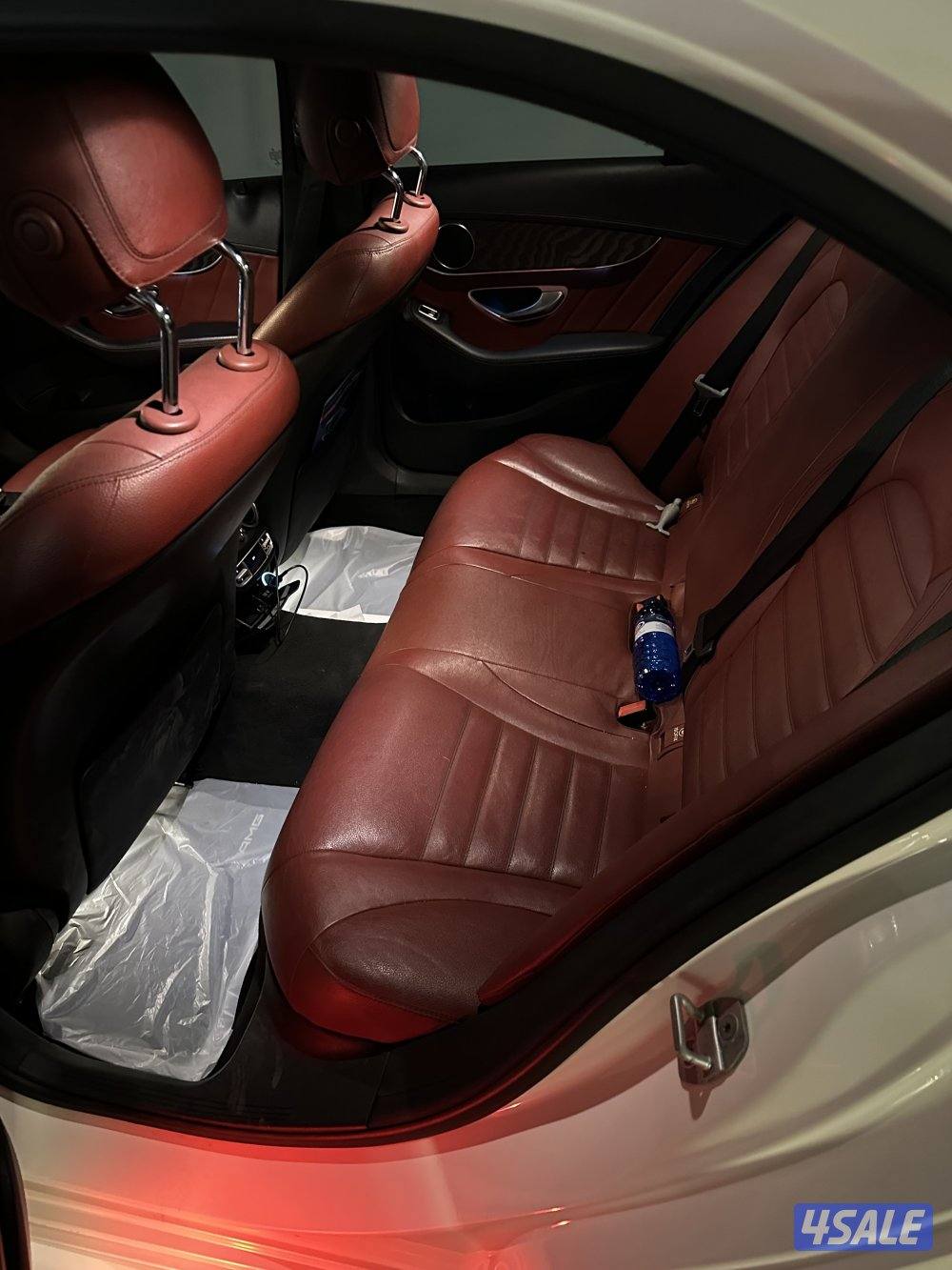 مرسيدس c250 صدفي من داخل احمر اعلى المواصفات10