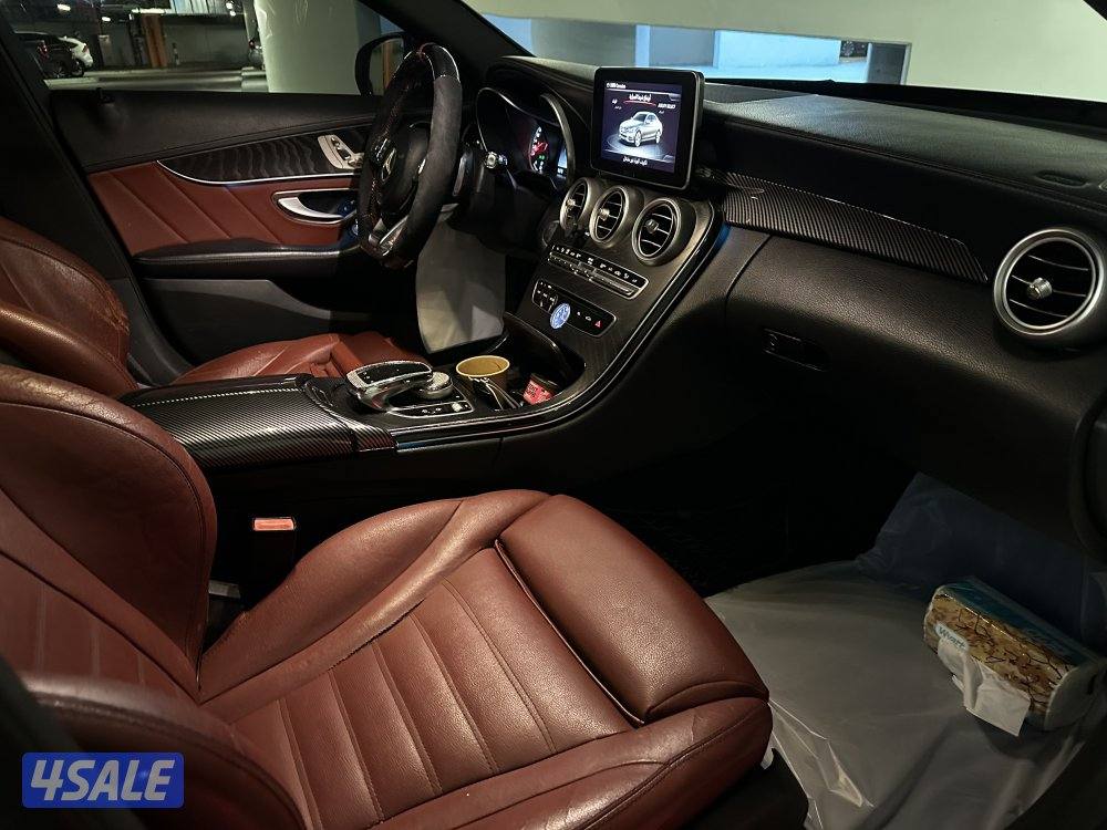 مرسيدس c250 صدفي من داخل احمر اعلى المواصفات11