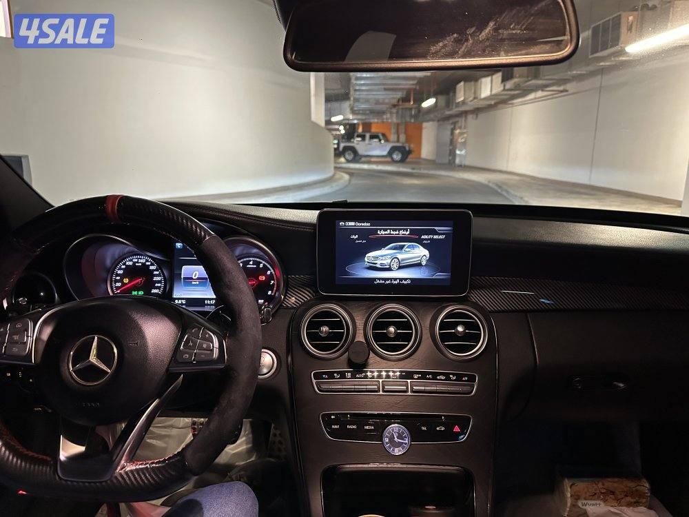 مرسيدس c250 صدفي من داخل احمر اعلى المواصفات13