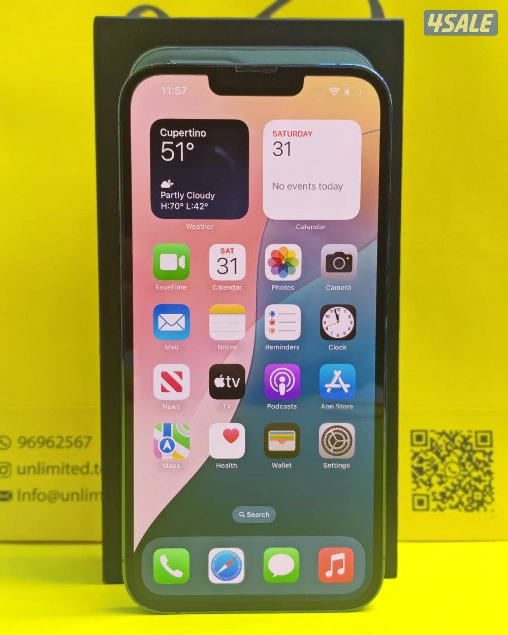iPhone 13 Pro Max 256GB Green – Battery 80% ايفون 13 برو ماكس 2565