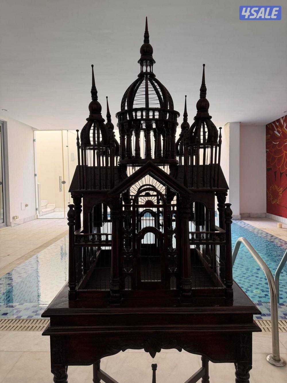 قفص ديكور خشب مهوقوني صناعة يدوية1