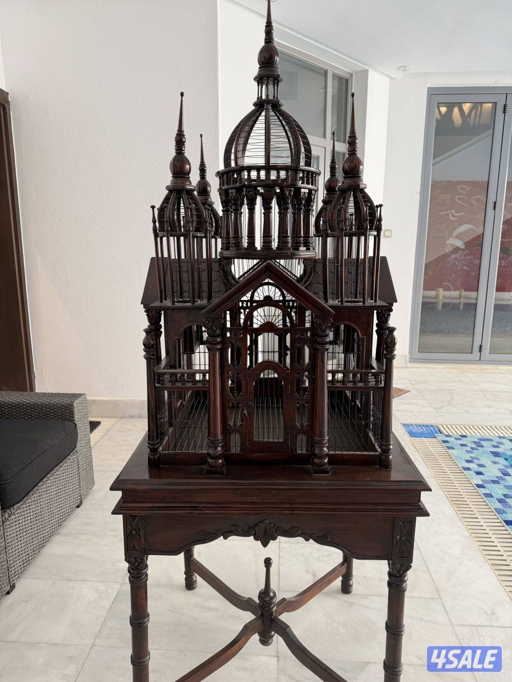 قفص ديكور خشب مهوقوني صناعة يدوية3