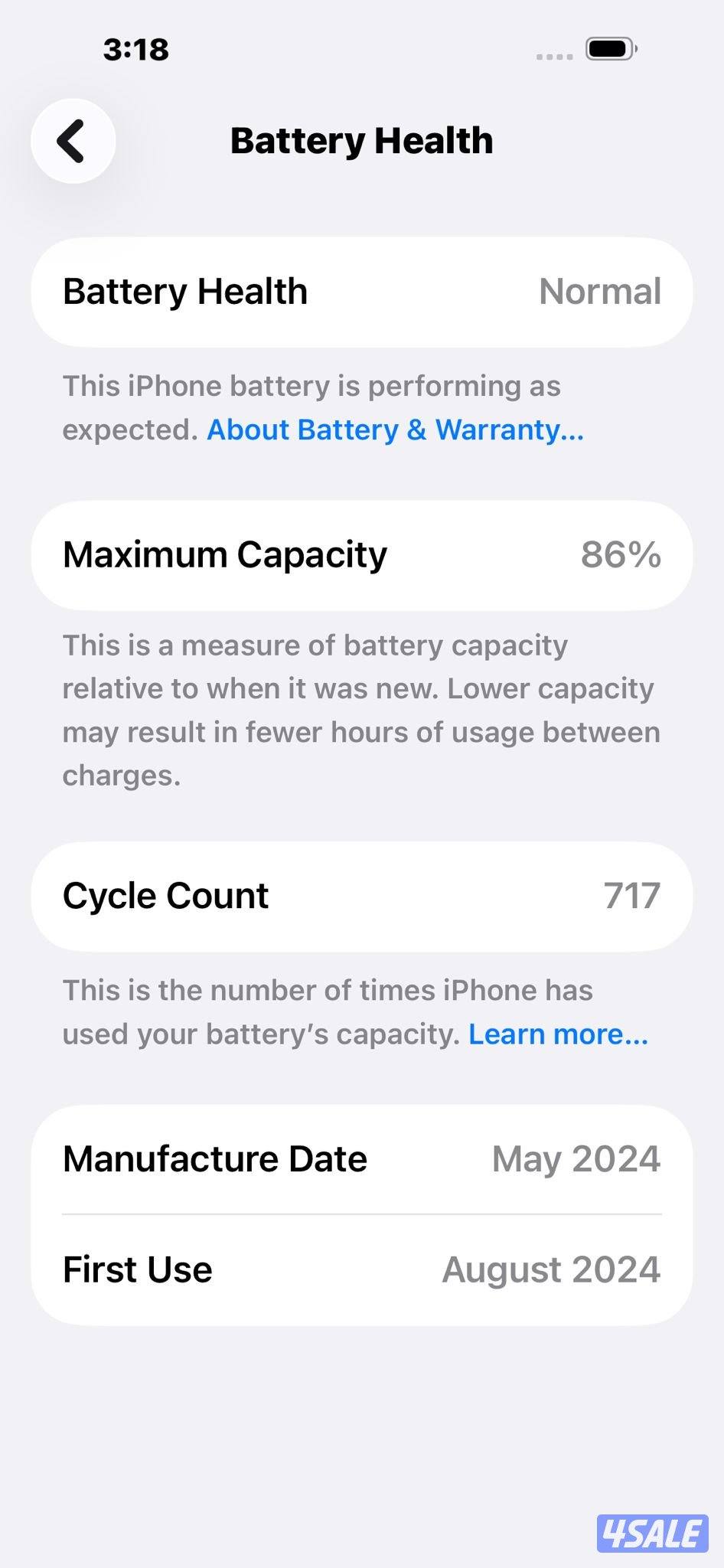 iPhone 15 Pro Max 256GB Natural Titanium – 86% ايفون 15 برو ماكس11