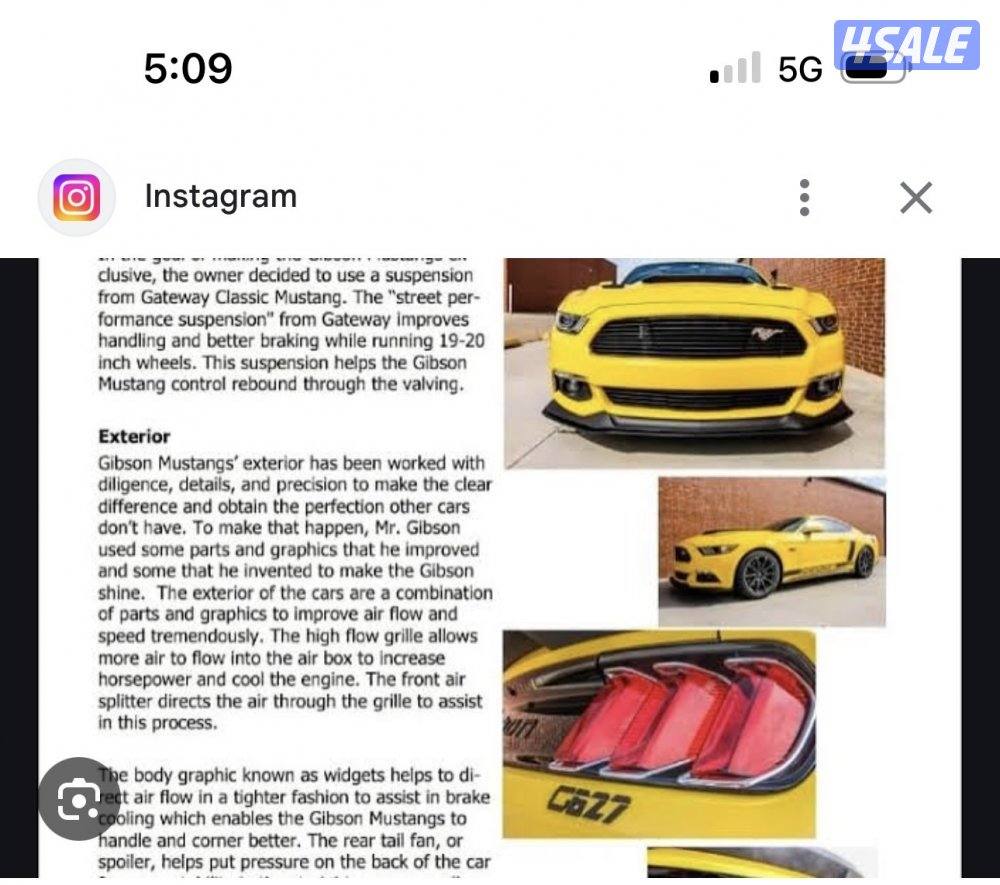 موستنق روش قبسون 2015 Gibson G627 1 of 19