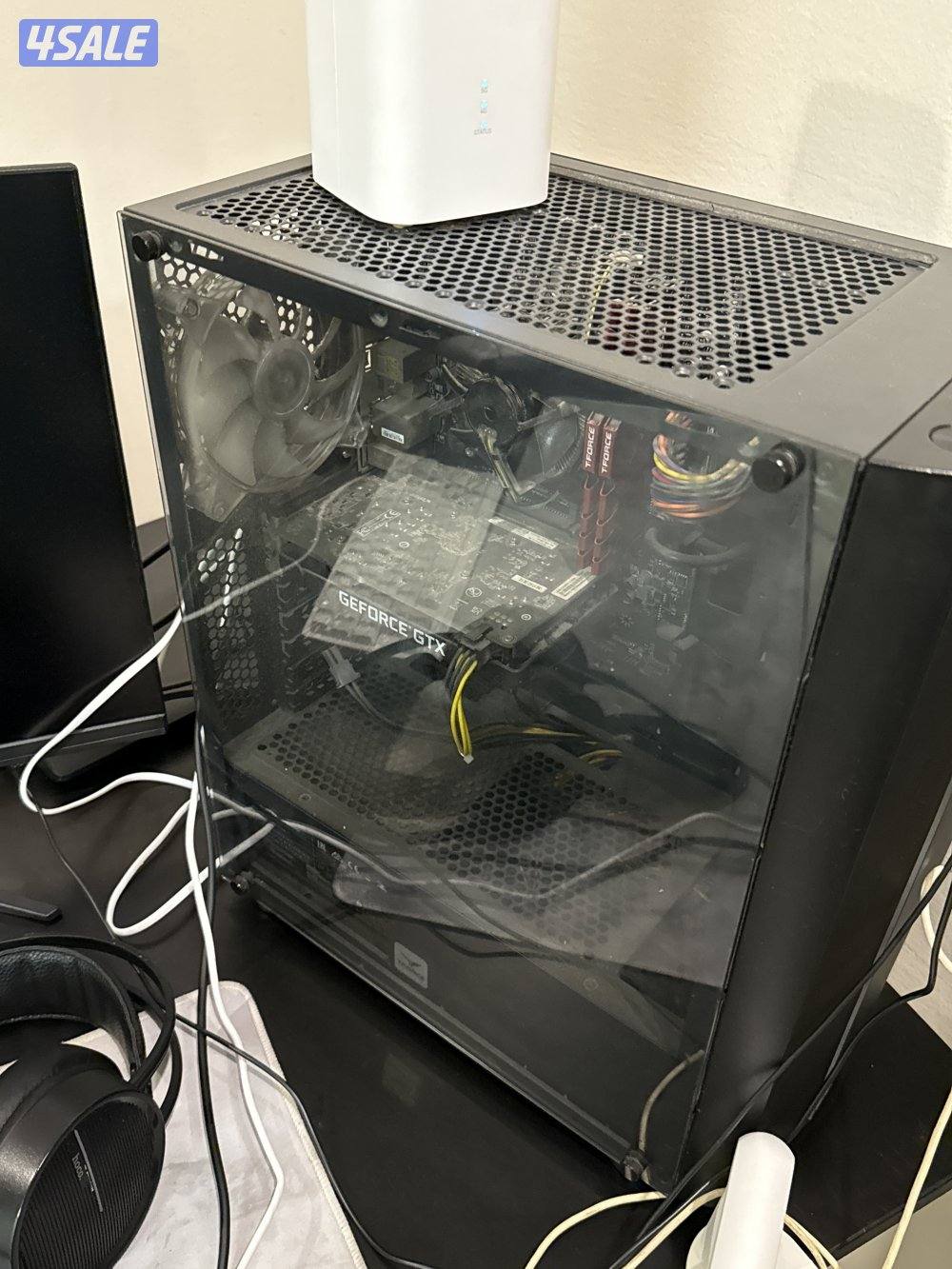 للبيع بي سي مع كامل اغراضه0