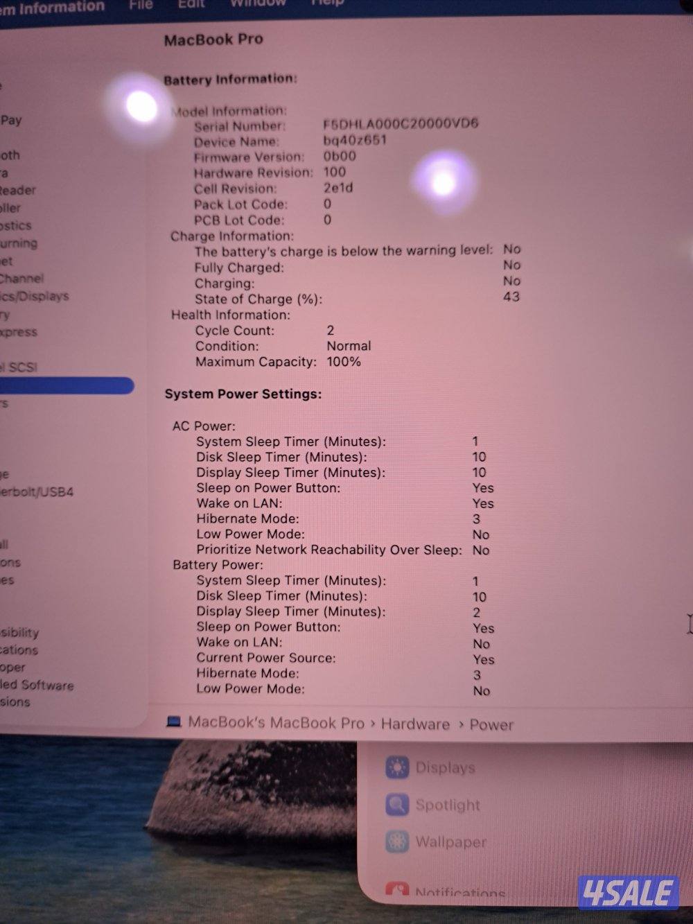 MacBook Pro M5 16gb ram 512 ssd.. 2 charging cycle 100% health3