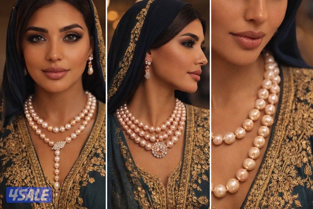 عقود لؤلؤ مميزة ، مع اكسسوارت، او احجار طبيعية.4