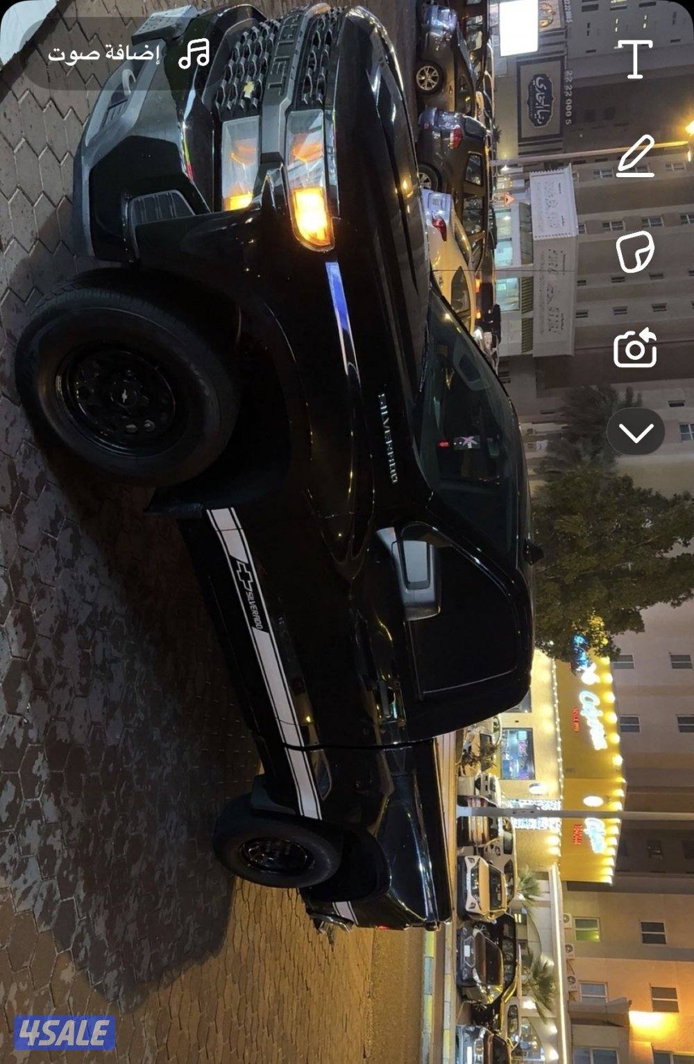 للبيع سلفرادو من غير دبل لون اسود ماشي 1401