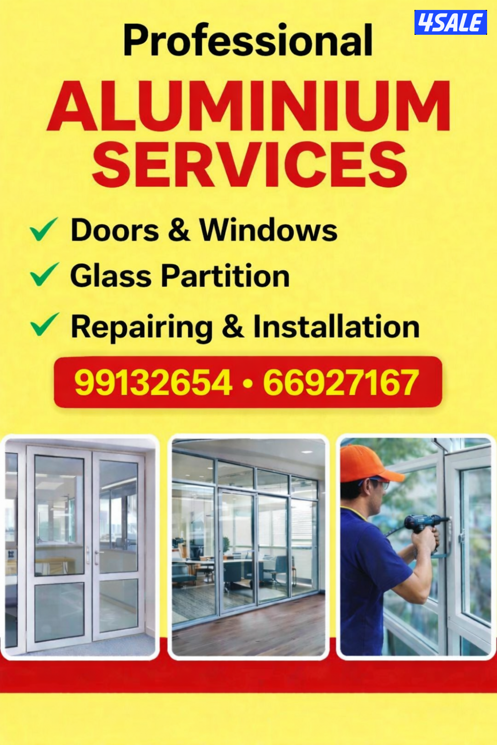 Aluminium Doors Window kitchen Shutters All Work1