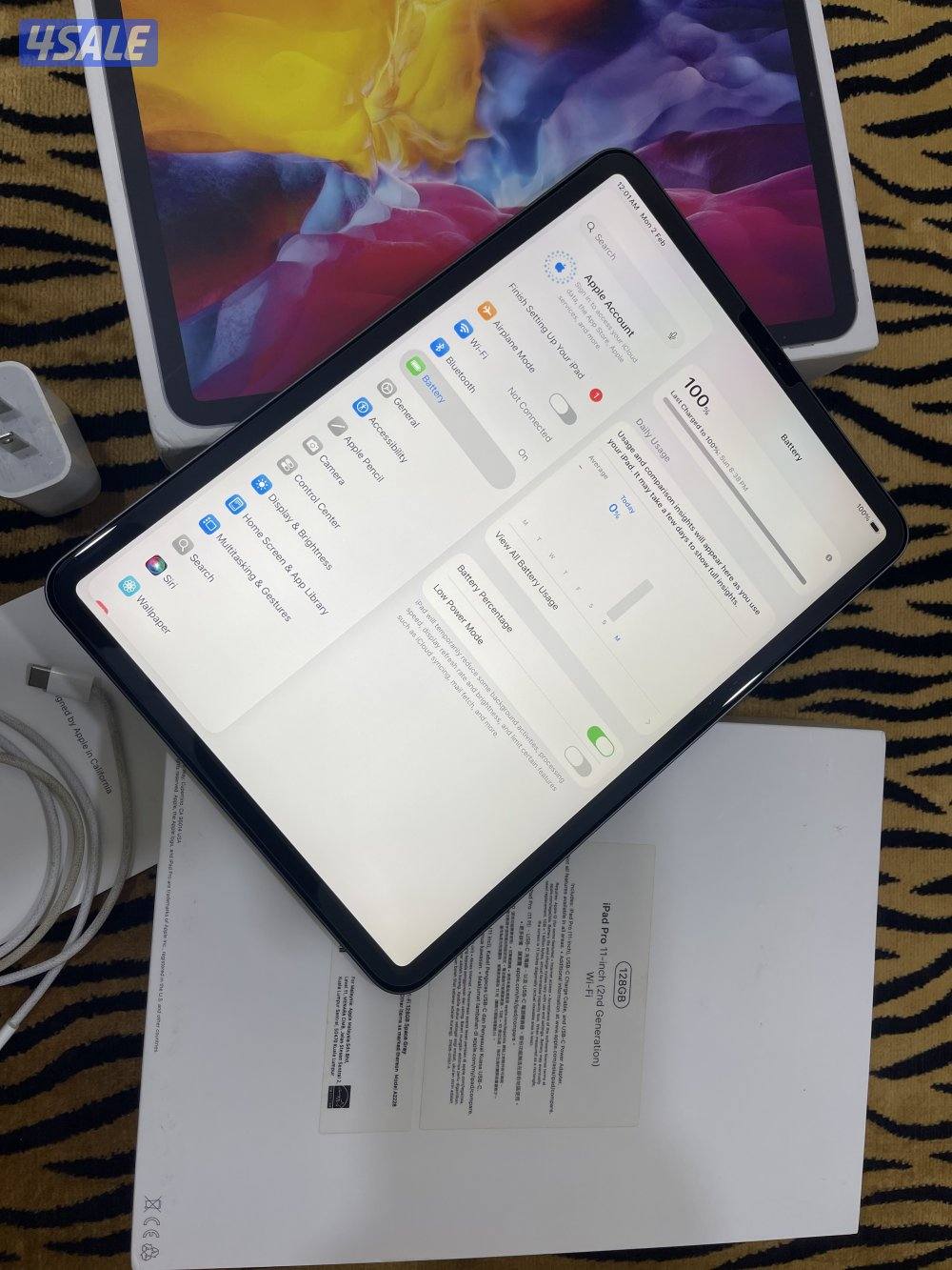 ايباد ابل برو 11انش 128 قيقا موديل 2020 مو مصلح ولا فيه شي1