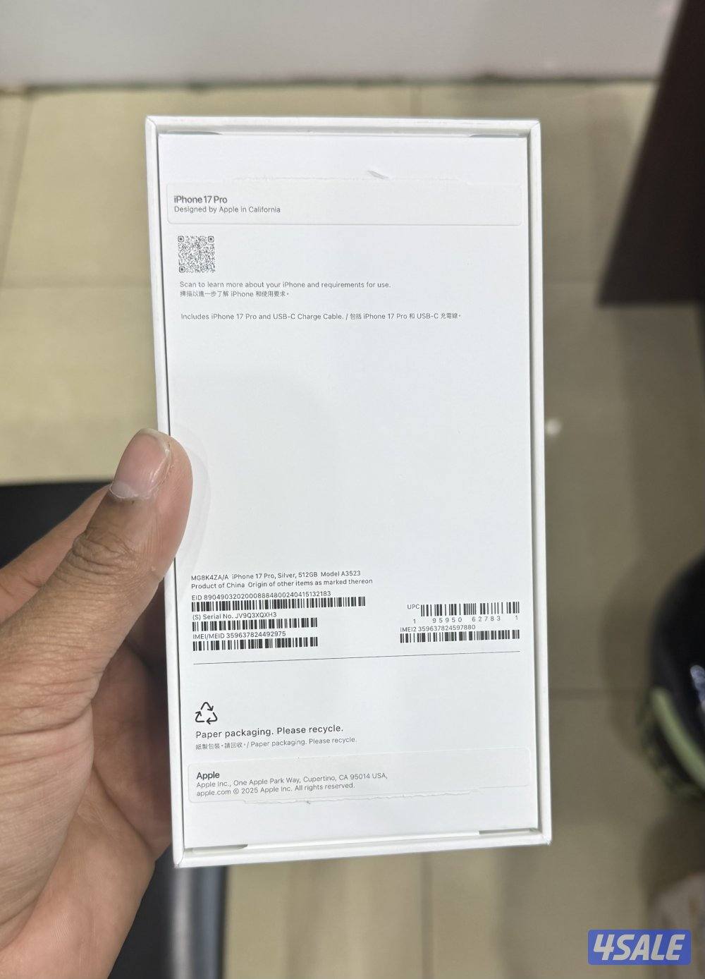 iPhone 17 pro 512gb used with physical sim available1