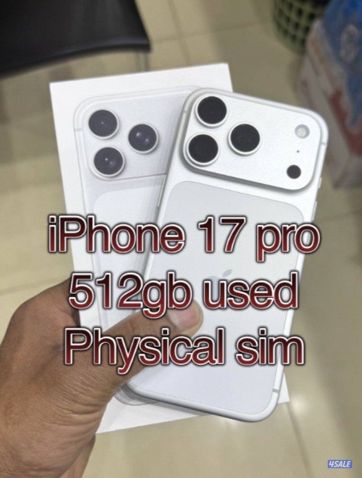 iPhone 17 pro 512gb used with physical sim available5