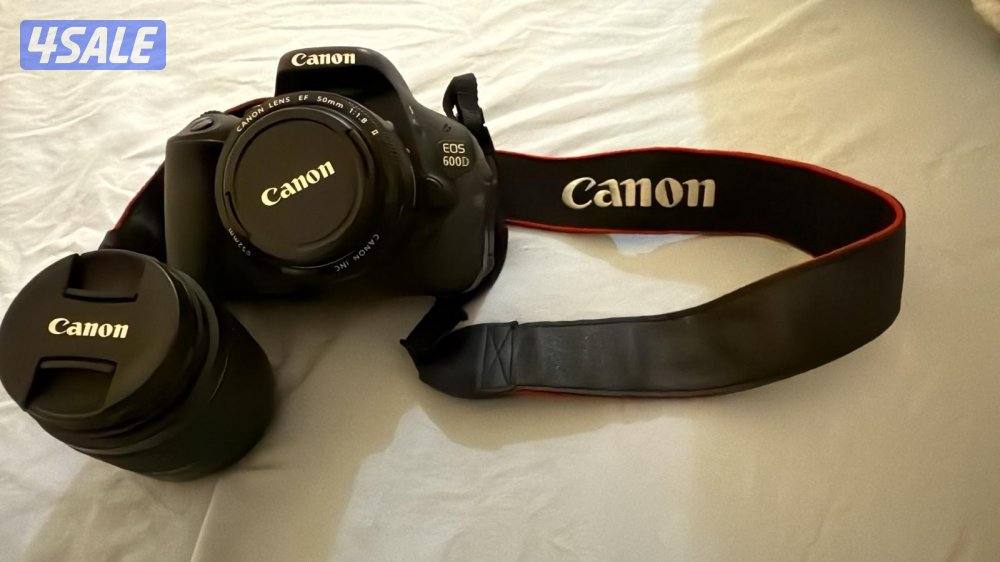 كاميرة كانون Eos600D مرفقاتها كامله وعدسه اضافيه 18.55 استعمال خفيف1