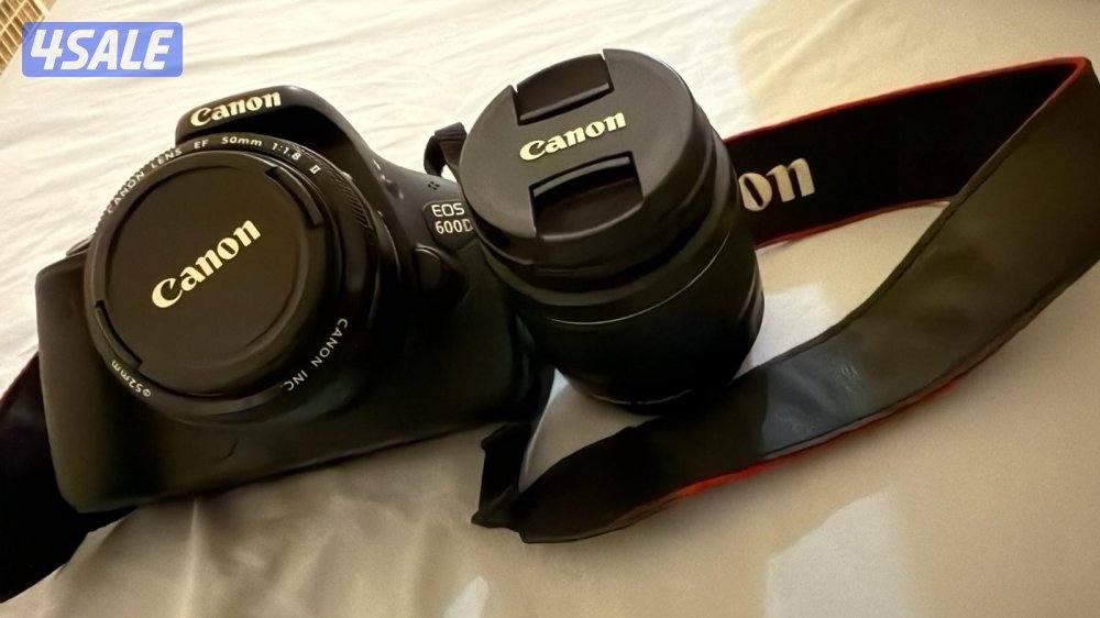 كاميرة كانون Eos600D مرفقاتها كامله وعدسه اضافيه 18.55 استعمال خفيف3