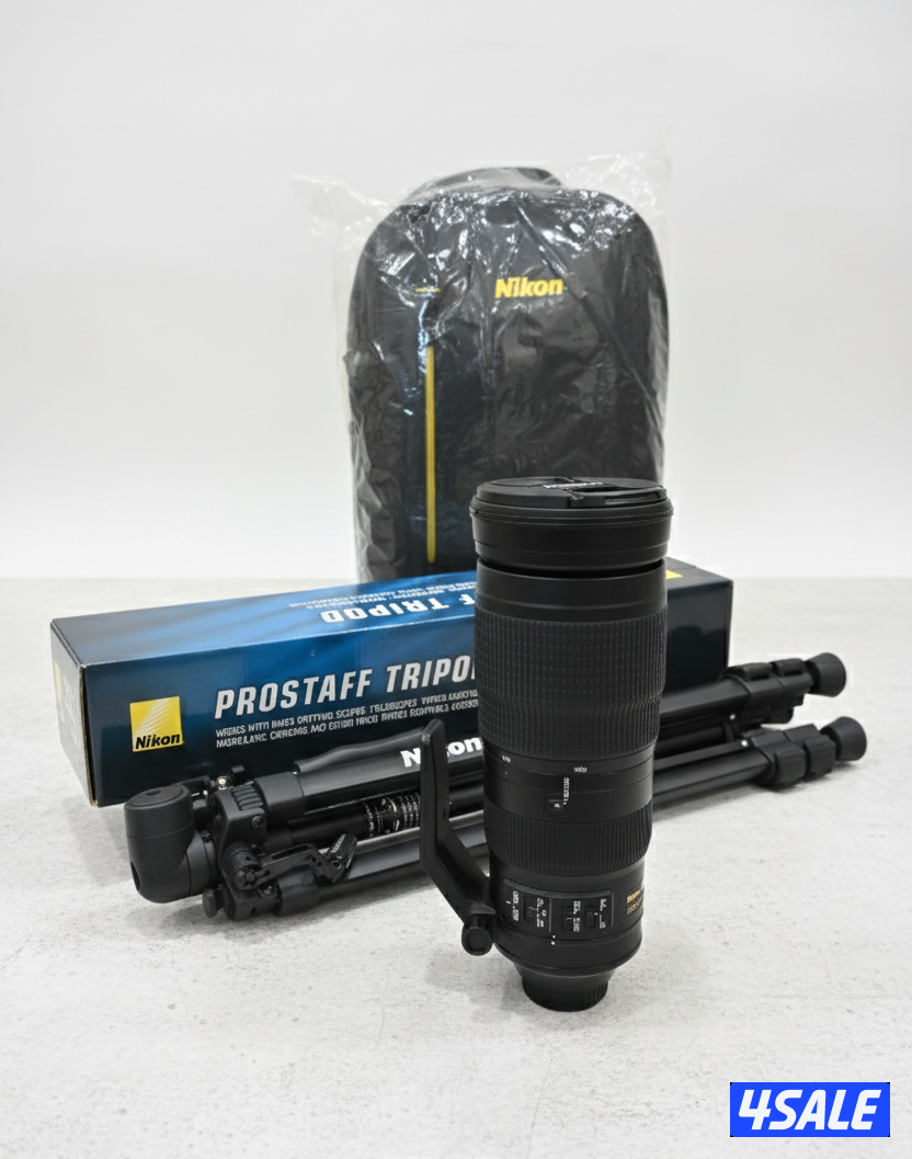 للبيع Nikon 200-500mm f/5.6E VR (حالة الوكالة + ملحقات جديدة)0