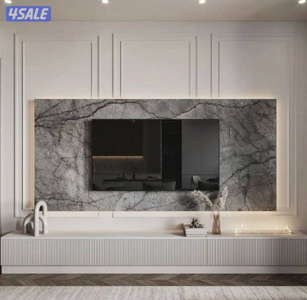 ديكورات خشب بديل شابرد تربنتين ووييجارات بديل حجر خلفيات تلفزيون درسنج15