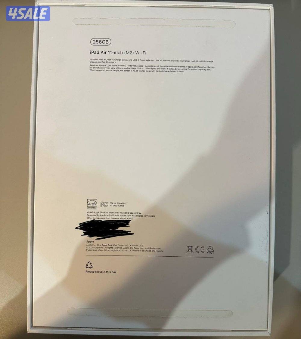 iPad Air 11-inch (M2, 2024) Wi-Fi 256GB Space Gray Model A29023