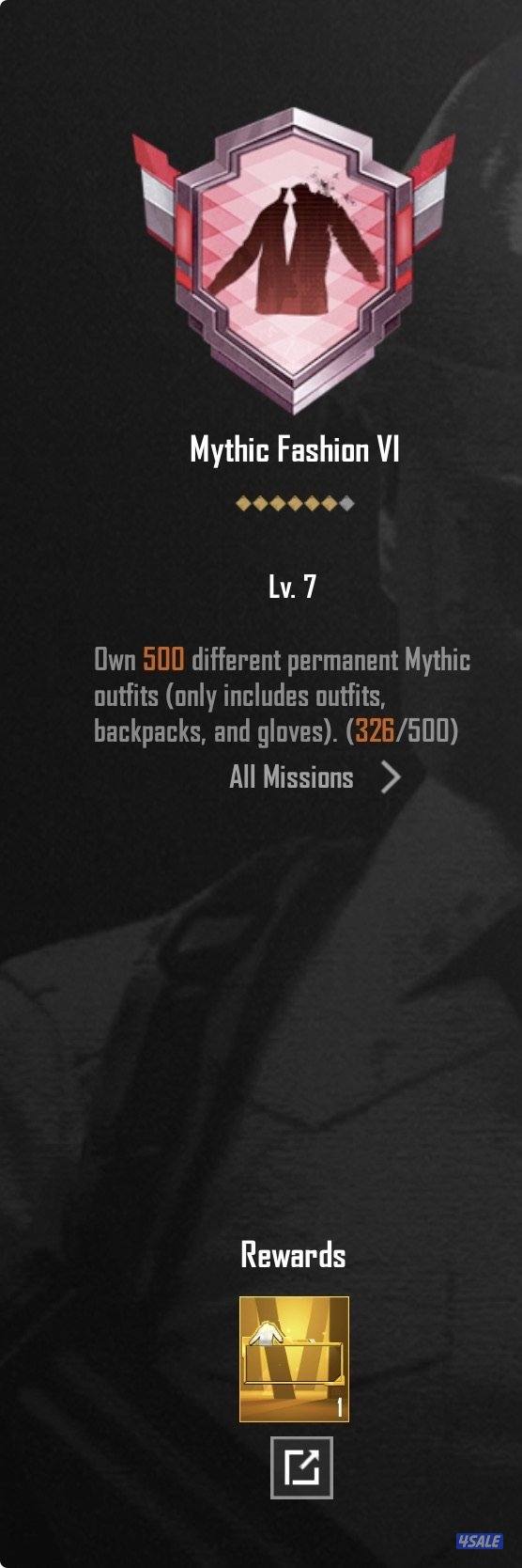 بيع حساب ببجي 326 مثيك1