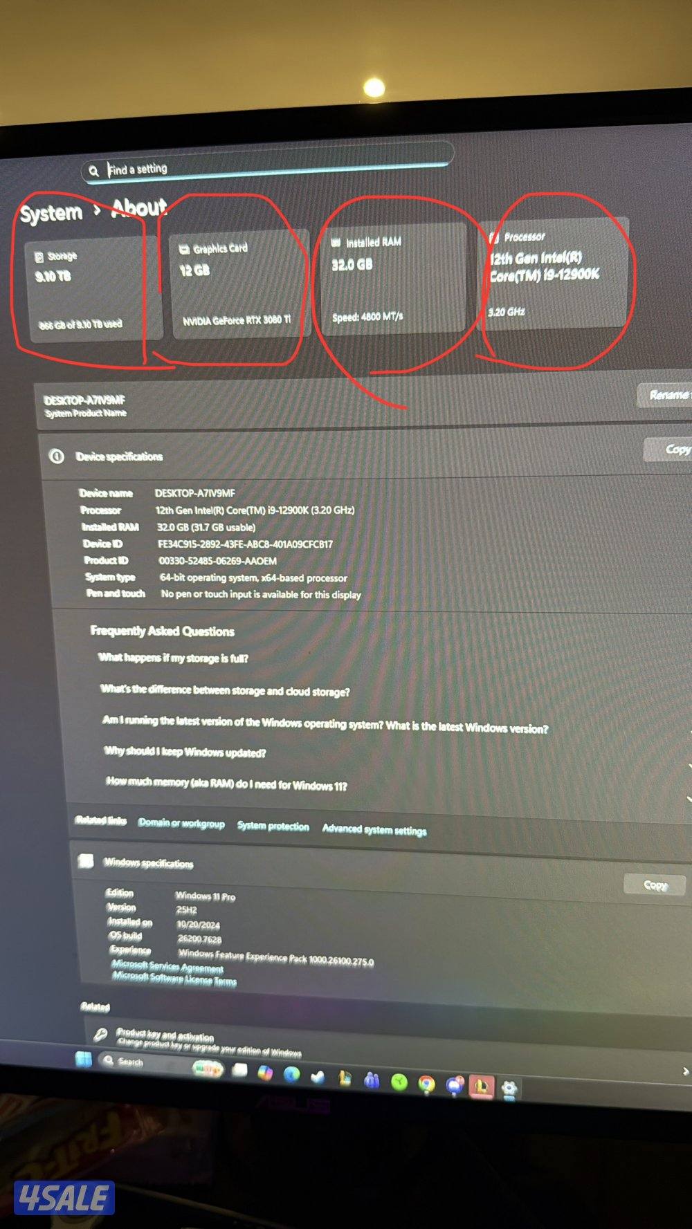 Pc msi 3080 ti i912900k2