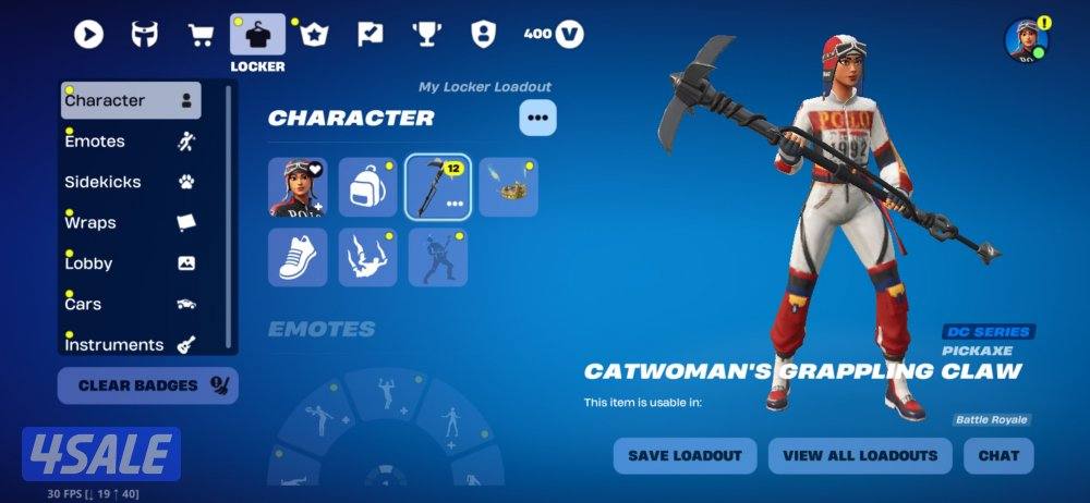 حساب فورت نايت 272 سكن + سكن PoLo وسكنات واكسات عرق0