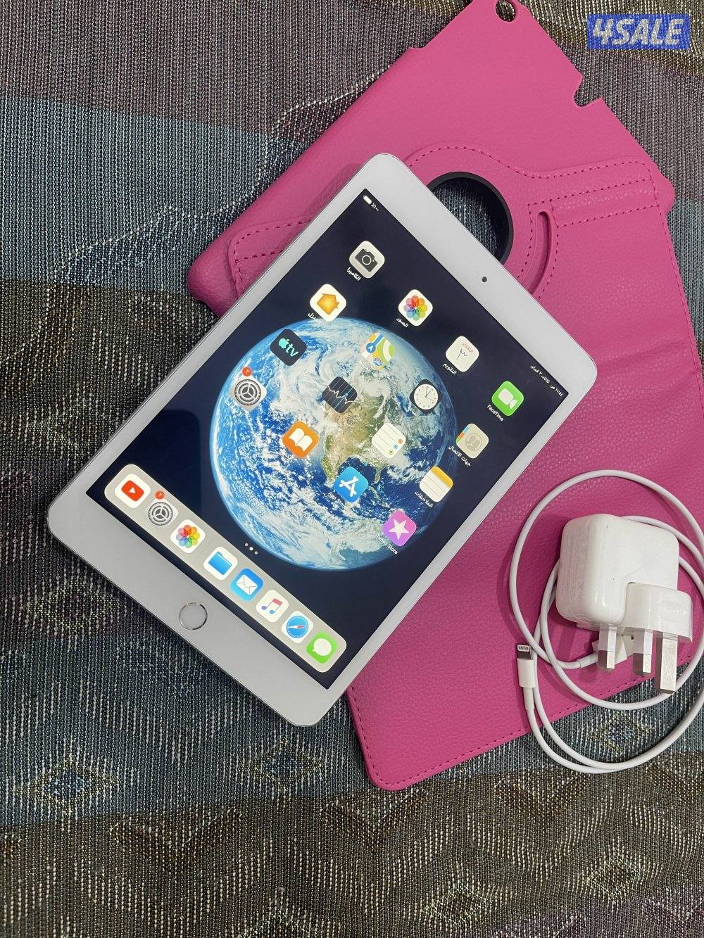 ايباد ابل ميني 3 فضي 128 قيقا نظيف وشغال زين مع الاغراض كامله5