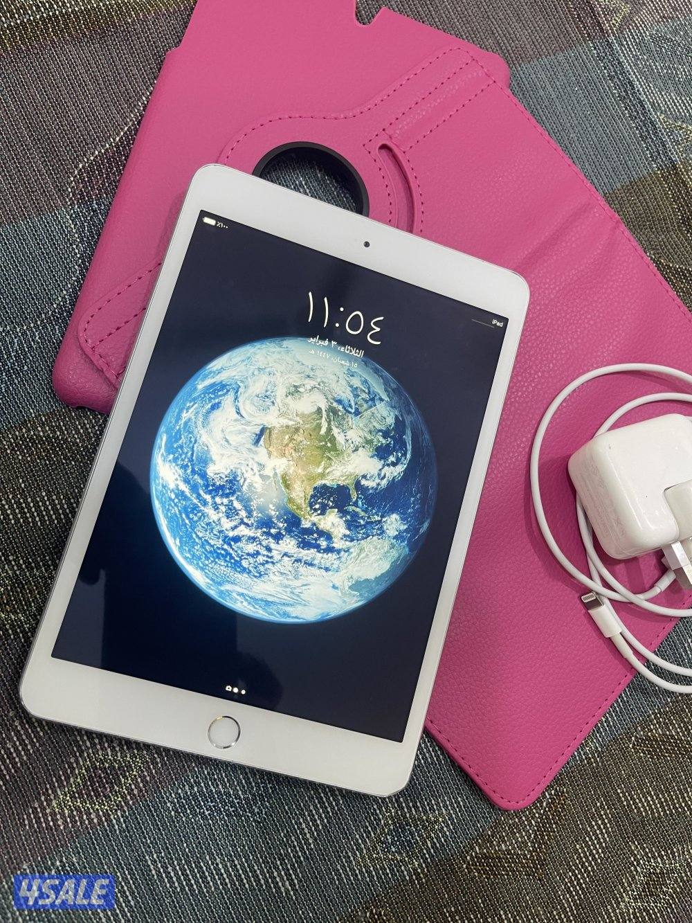 ايباد ابل ميني 3 فضي 128 قيقا نظيف وشغال زين مع الاغراض كامله8