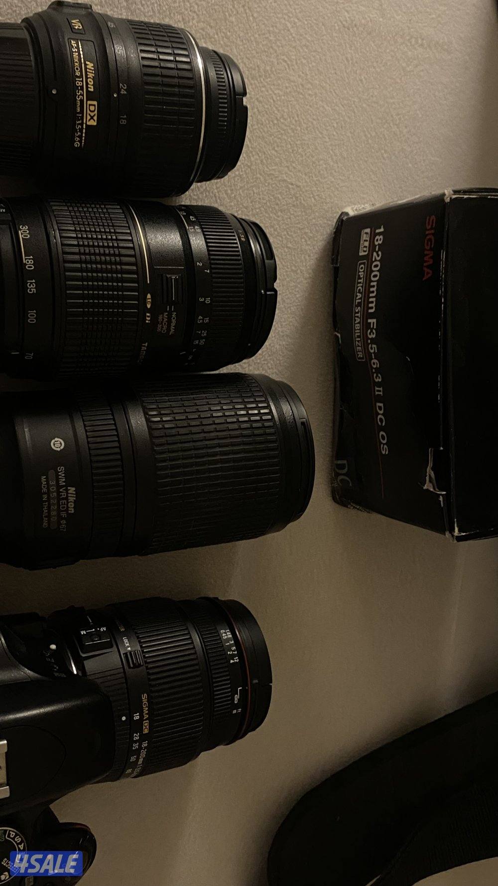 Nikon D5100/عدسات 5/ عدسه جديده لم تستخدم/  فلاش كبير\ بطاريتين\ 2bag3