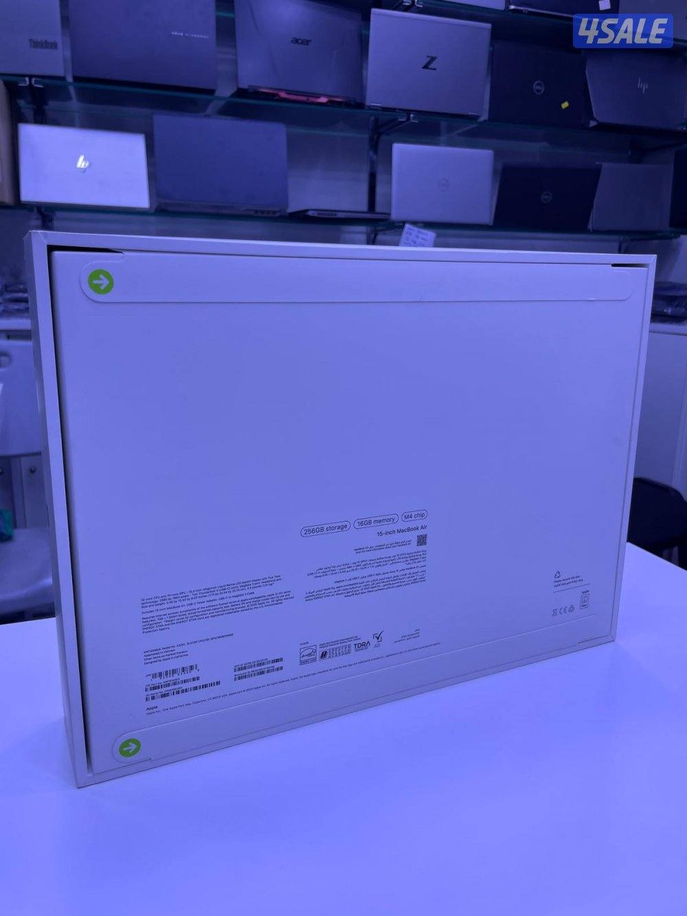 ماك بوك إير M4 جديد بالكرتون | شاشة 15 إنش | رام 16GB | SSD 256GB |4