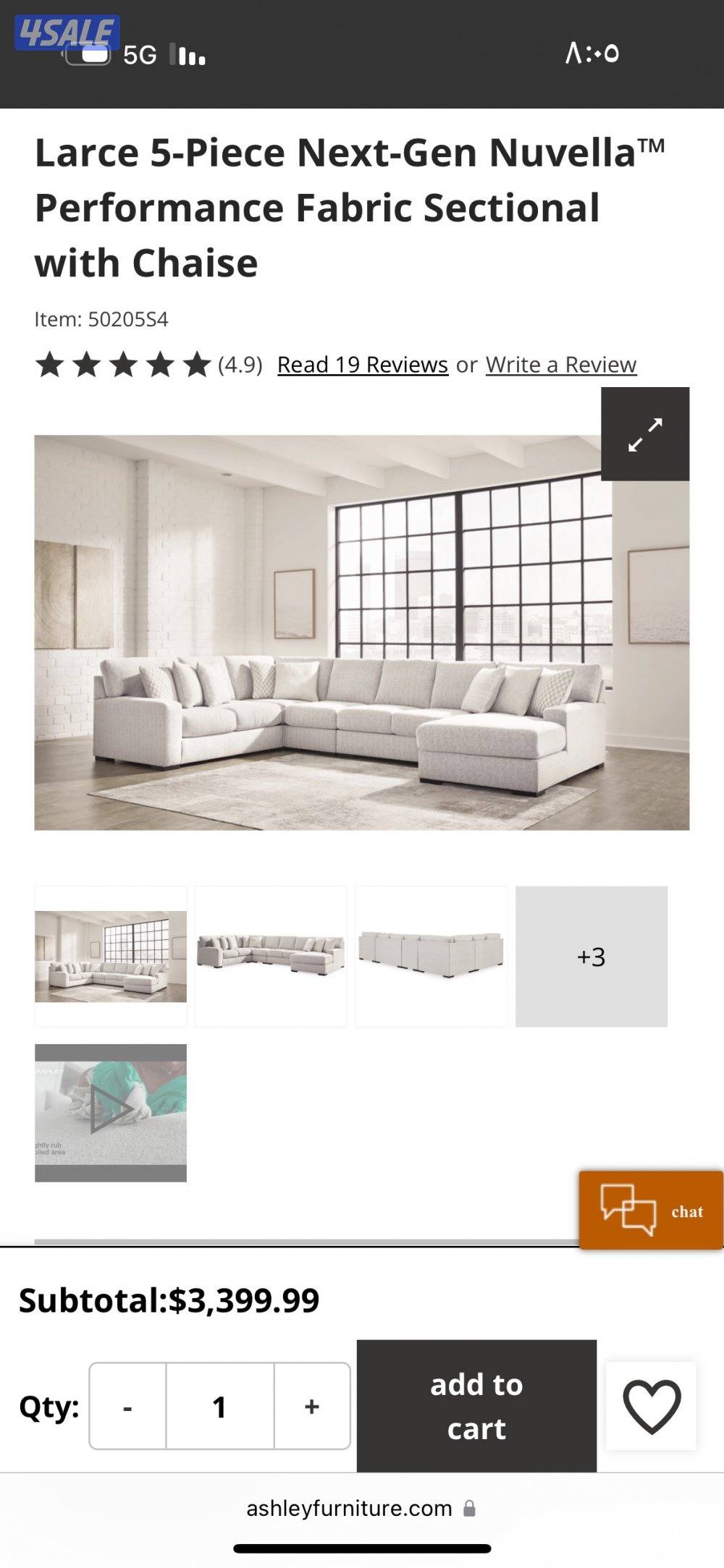 قنفة كبيرة من Ashley6