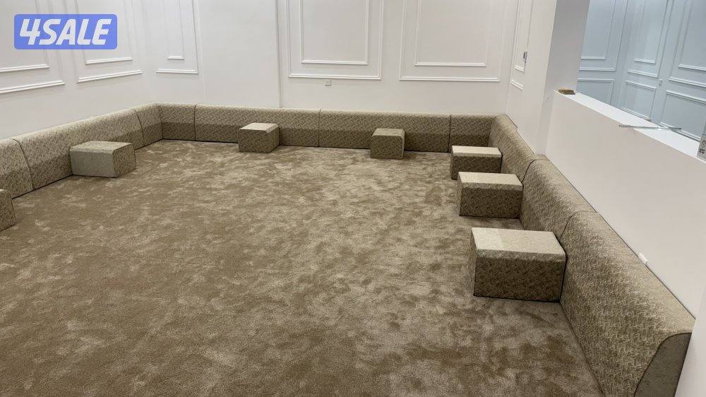 تفصيل وتنجيد ديوانيات اسفنج البغلي وسعودي وستاير لنن ويفي ورول عازل5