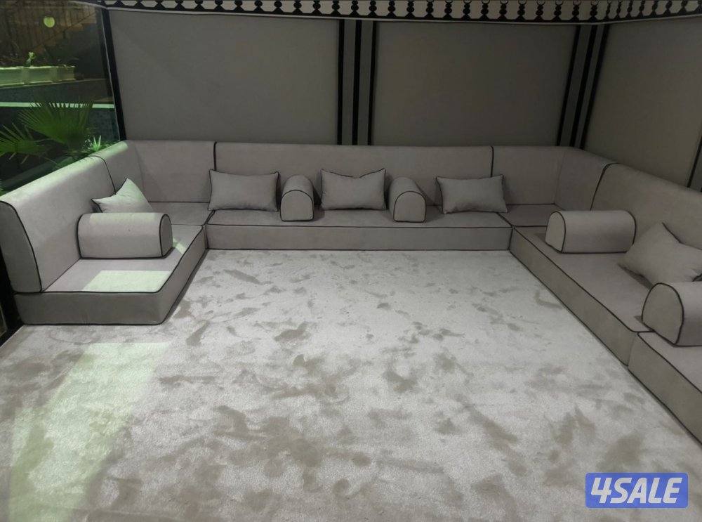 تفصيل وتنجيد ديوانيات اسفنج البغلي وسعودي وستاير لنن ويفي ورول عازل13