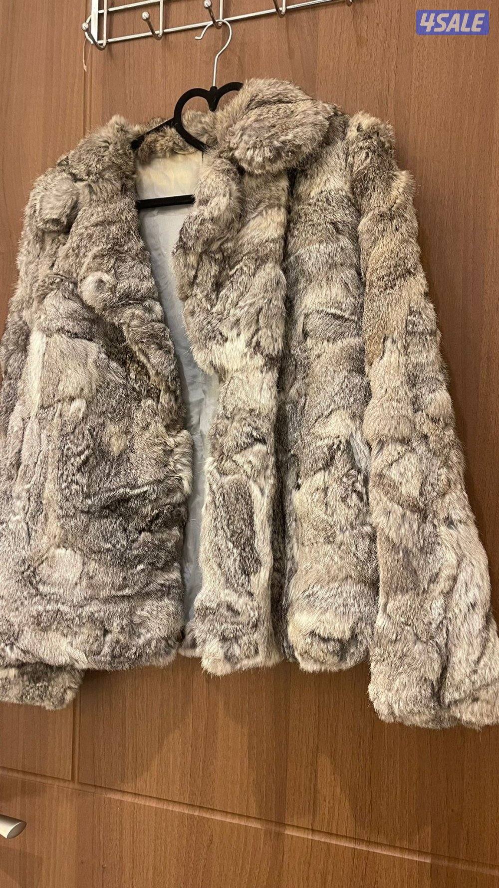 للبيع فرو ارنب طبيعي جاكيت وفروه0