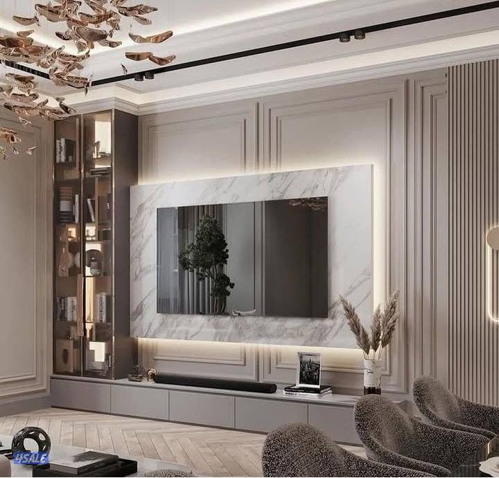 ديكورات خشب بديل رخام بديل حجر بديل شابرد طولت خلفيات تلفزيون جبس بورد2