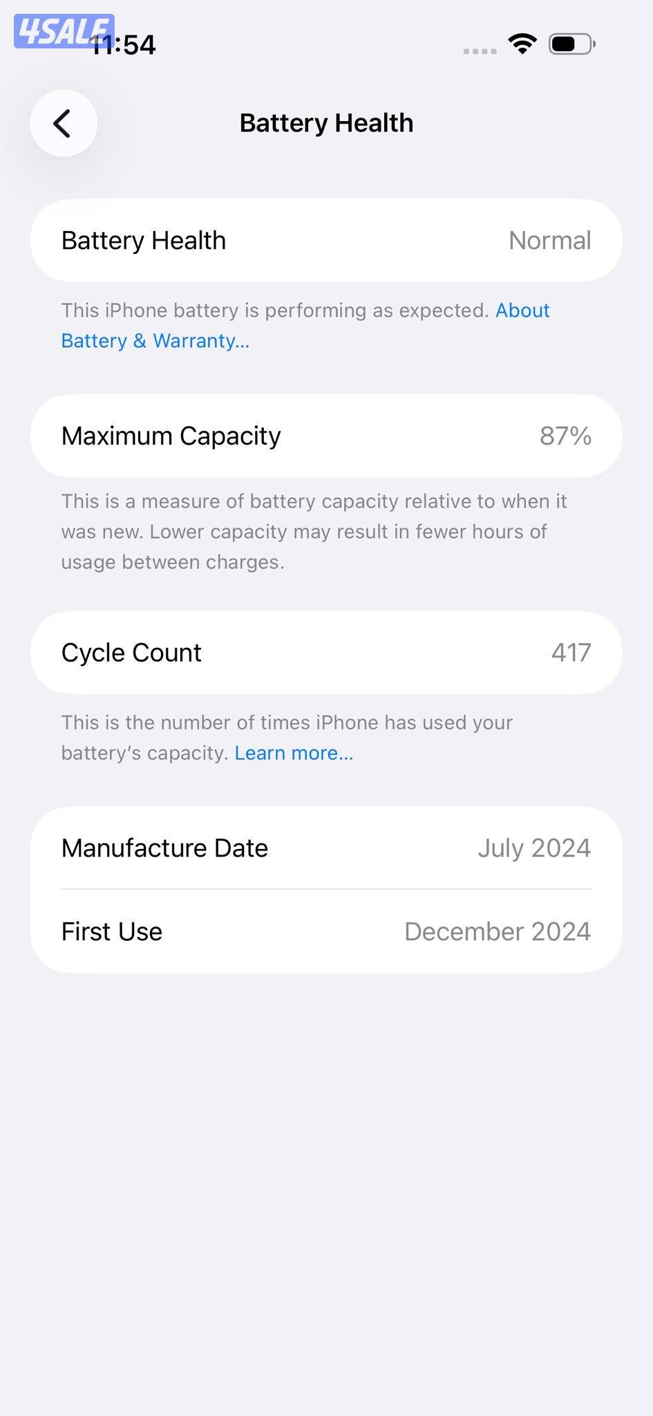iPhone 15 Pro Max 256GB Natural Titanium – 87% ايفون 15 برو ماكس8