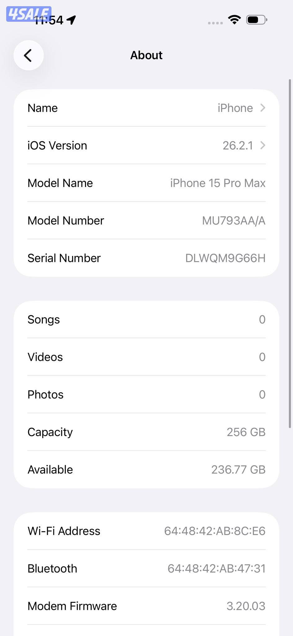 iPhone 15 Pro Max 256GB Natural Titanium – 87% ايفون 15 برو ماكس9