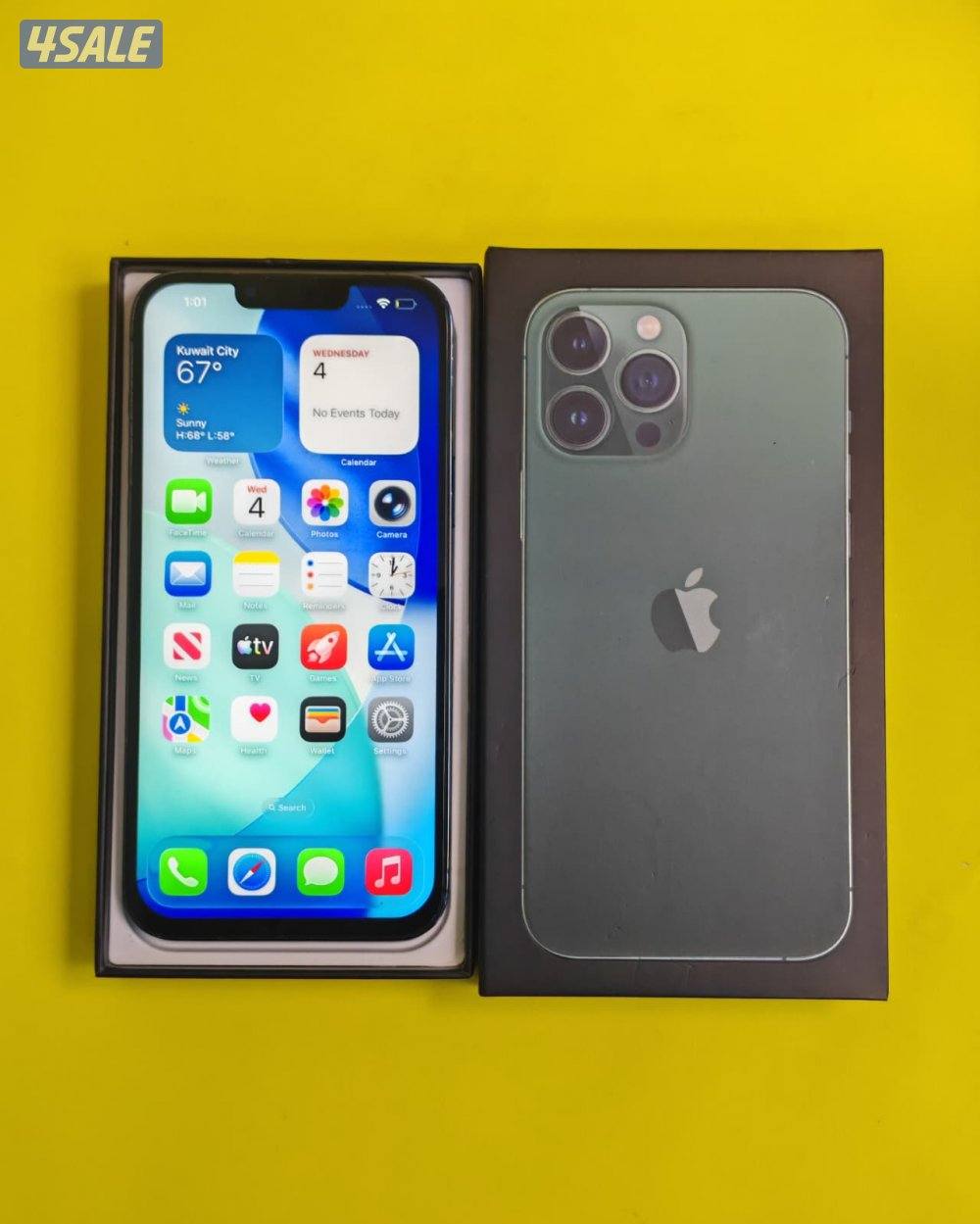 iPhone 13 Pro Max 128GB Green – 84% ايفون 13 مستعمل كالجديد بطارية8