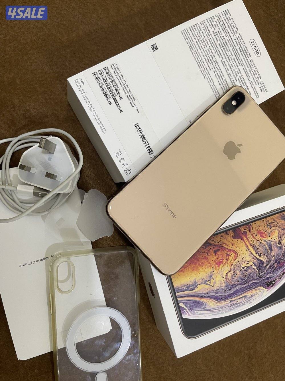 ايفون ابل اكس اس ماكس 256 قيقا بطارية 81 يركب فيه خطين غير الاكتروني م0