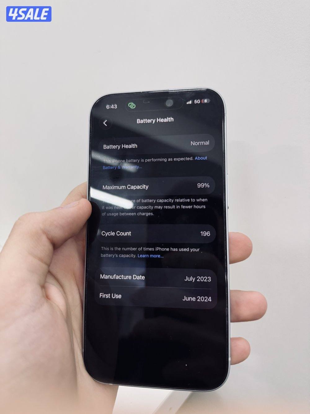 للبيع ايفون 15 كالجديد6