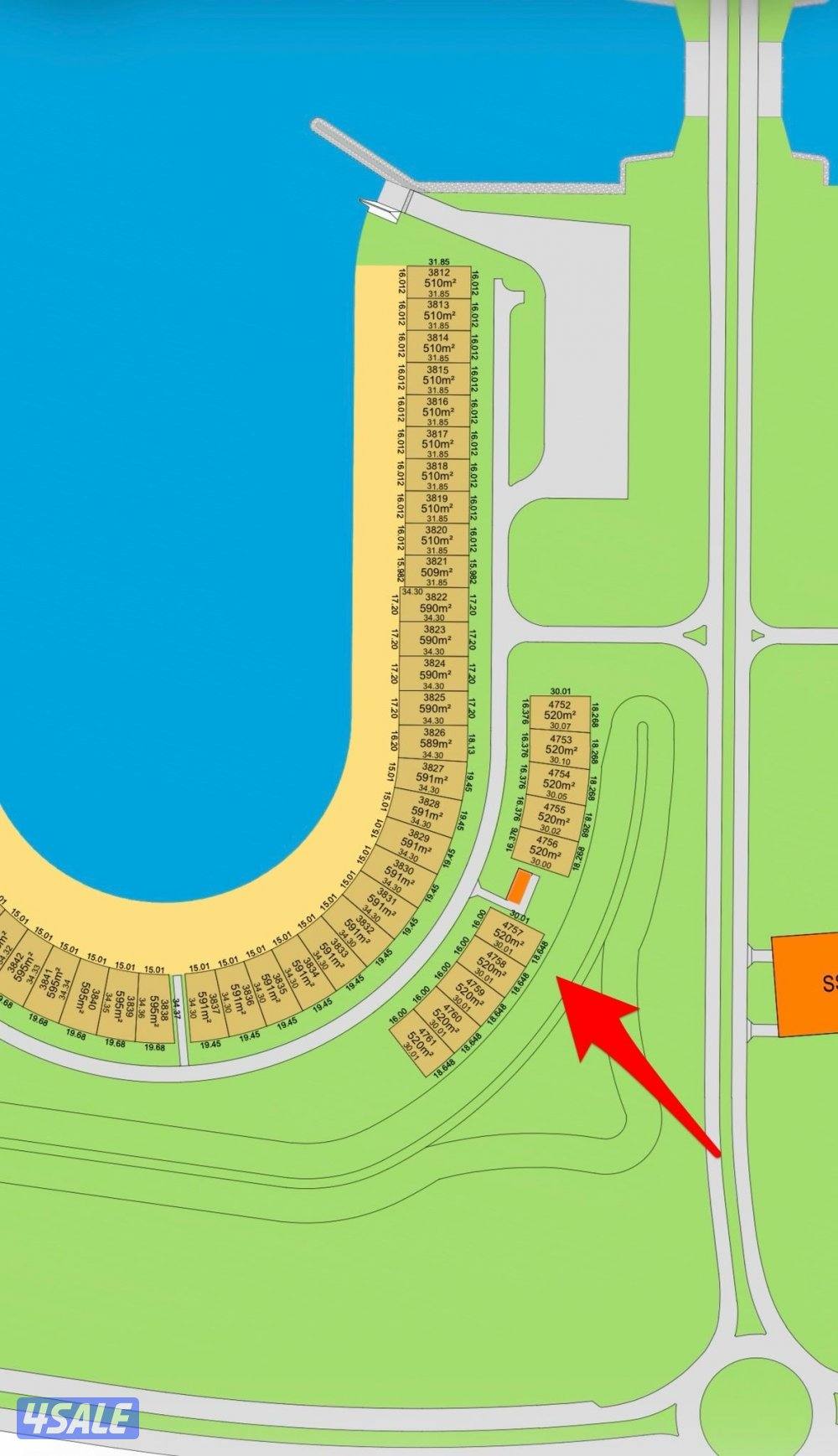 ارض صف ثاني من البحر بمدينة صباح الاحمد البحرية0