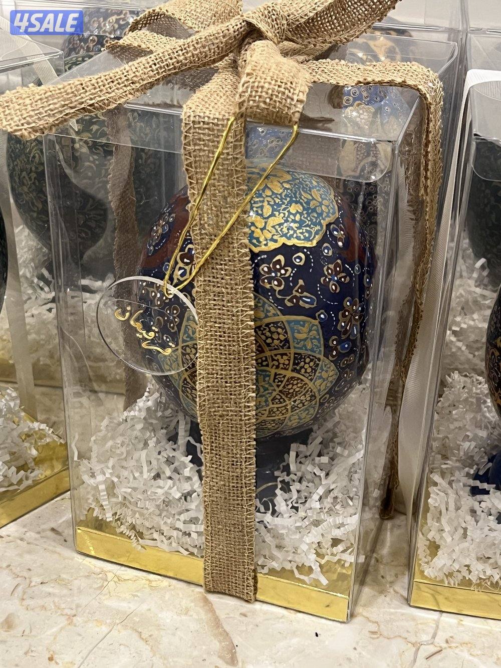 للبيع بيض نعام طبيعي منقوش4