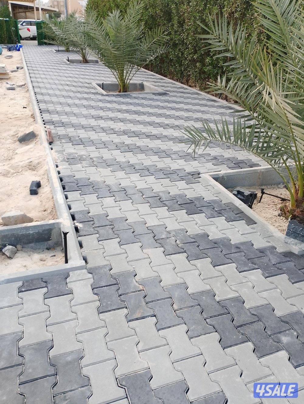 معلم بلاط متداخل وتنسيق الحدائق0