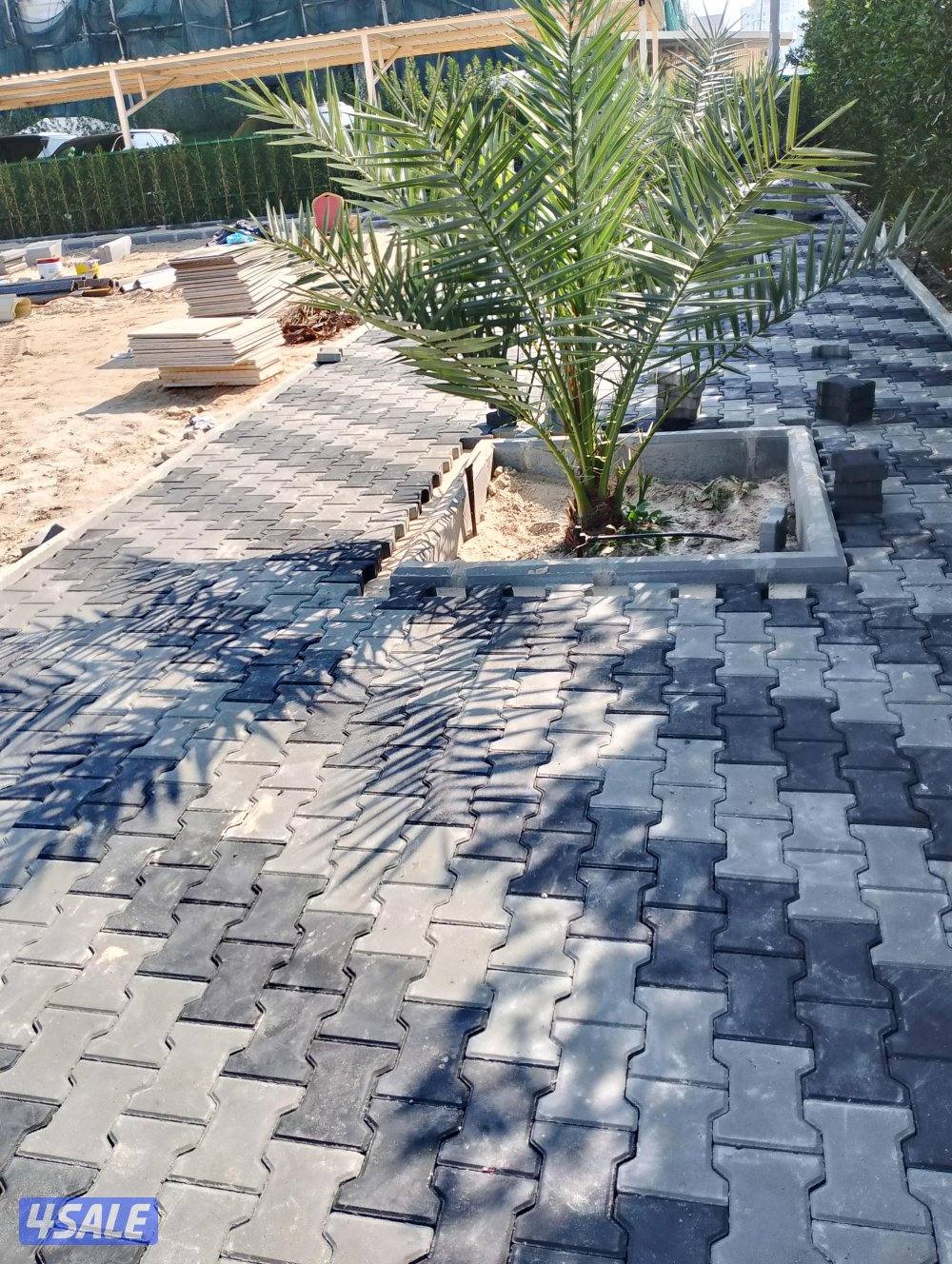 معلم بلاط متداخل وتنسيق الحدائق1