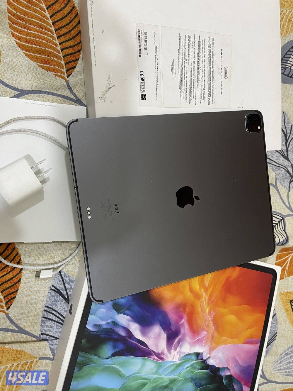 ايباد ابل برو 12.9 انش 256 قيقا بطارية 91 خط شريحة الجيل الرابع7