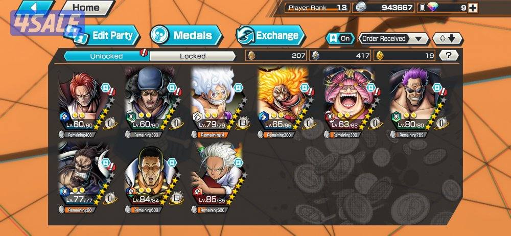 حساب باونتي راش للبيع0